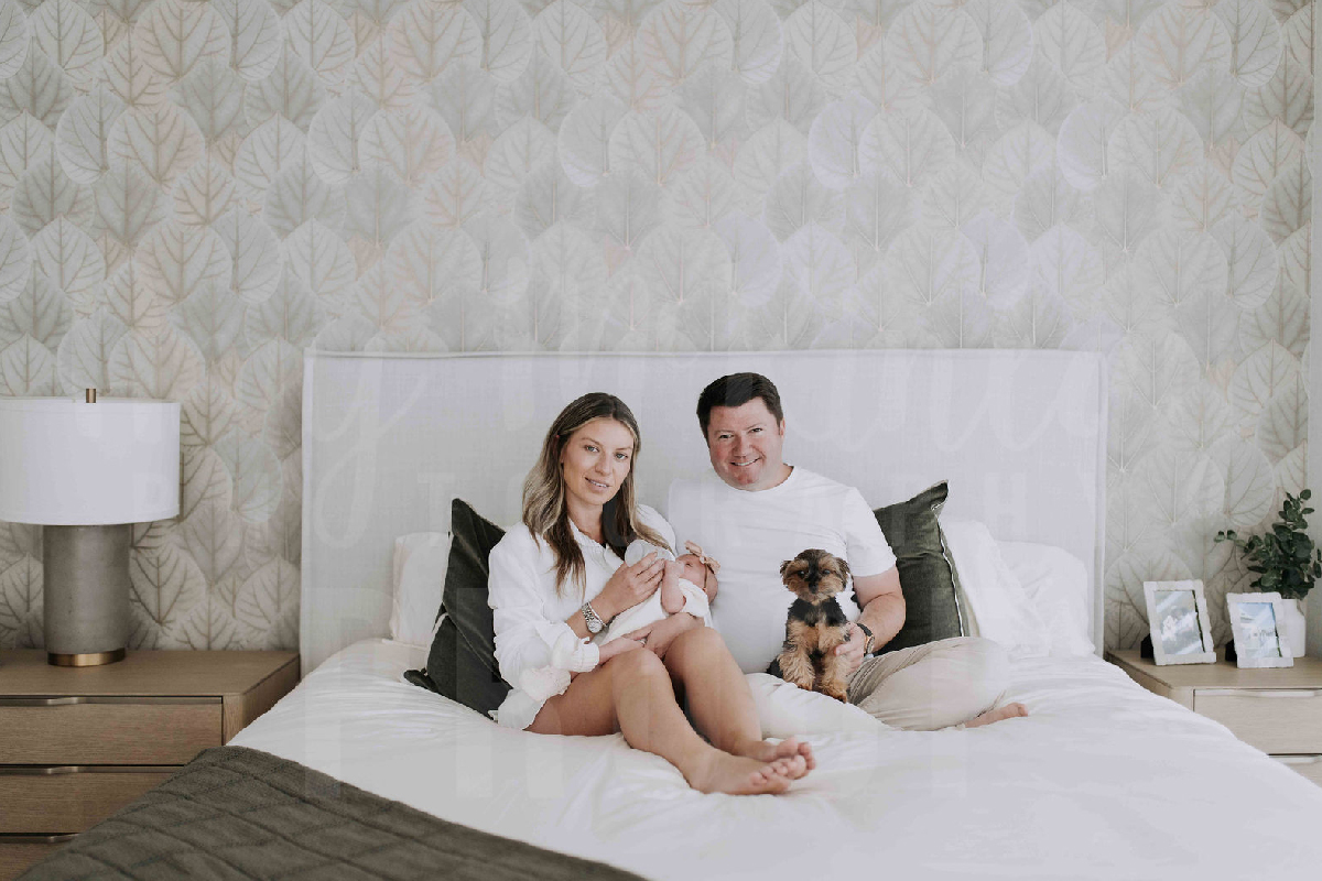 Newborn baby Layla Rose Johnson smilin